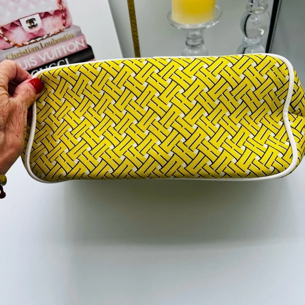 Cole Haan Yellow and White Geometric Tote